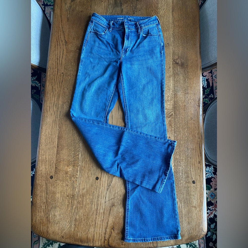 Old Navy Blue Denim High-Rise Flare Jeans size 2